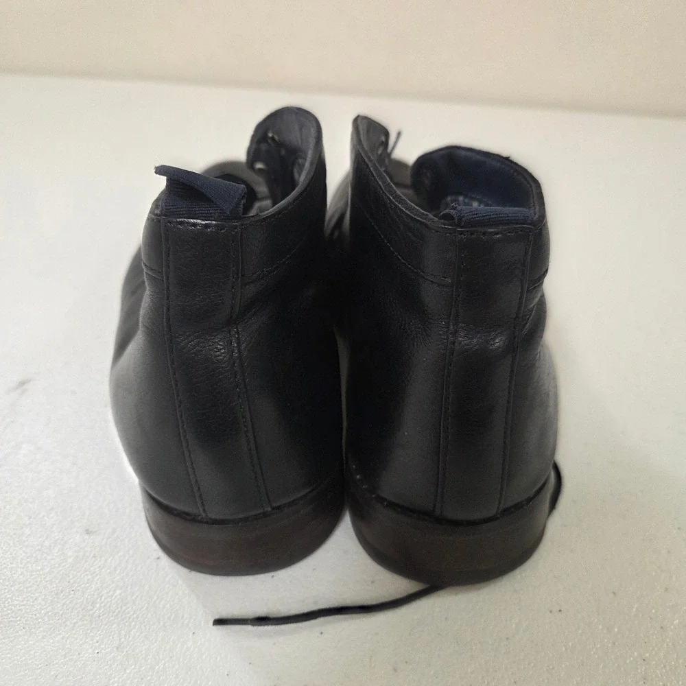 Hush Puppies Mens Black Leather Chukka Boots HM01046-001 Size‎ 7.5 Medium